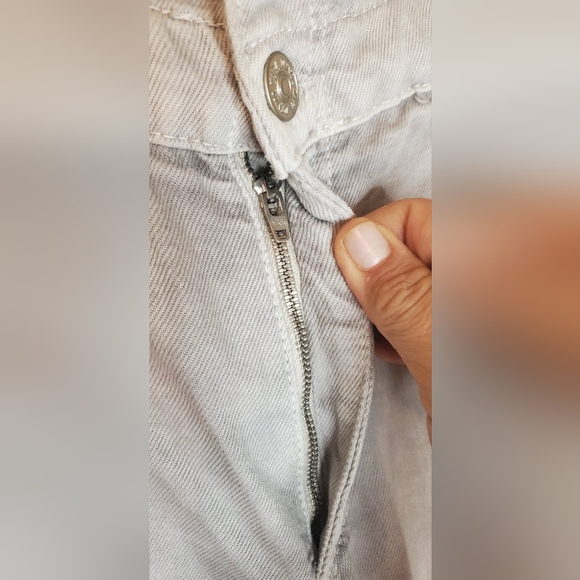 NWOT ZARA -size M-women oversize denim grey jeans-high-rise-stretch waist - Picture 6 of 12